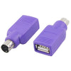 PS/2 male Keyboard to USB A female adapter Purple - 99-0086 - Mounts For Less