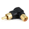 RCA cable adapter with 90 degrees angle 1xM / 1xF - - Mounts For Less