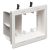 Recessed Triple Box for cables and power outlets TVBU White - 05-0139 - Mounts For Less
