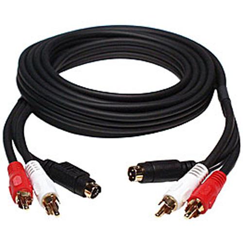 S-Video Cable + 2x RCA Stereo audio 6 ft male/male - 33-0002 - Mounts For Less