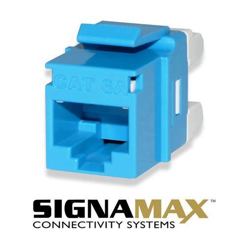 Signamax Keystone Connector Cat6a RJ-45 Punch Type 110 Female Blue - 88-0085 - Mounts For Less