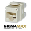 Signamax Keystone Connector Cat6a RJ-45 Punch Type 110 Female White - 88-0084 - Mounts For Less