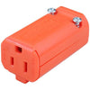 Socket for Power Cord nema 5-15P 125vac 15A 16-14awg SJT Orange - 06-0096 - Mounts For Less