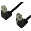 TechCraft Cat5e Ethernet RJ-45 Network Cable Shielded STP 350MHz with Angle Down to Up, 3 ft Black - - Mounts For Less