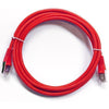 TechCraft Ethernet cable network Cat5e RJ-45 shielded 10 ft Red - 89-0534 - Mounts For Less