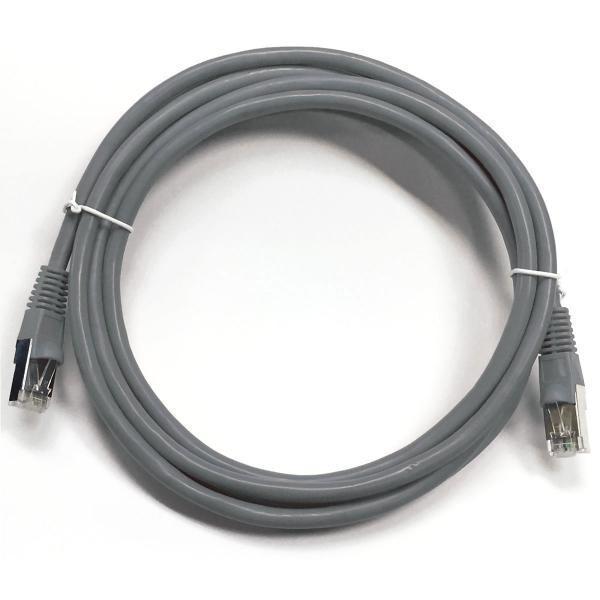 TechCraft Ethernet cable network Cat5e RJ-45 shielded 100 ft Gray - 89-0220 - Mounts For Less
