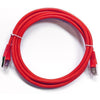 TechCraft Ethernet cable network Cat5e RJ-45 shielded 7 ft Red - 89-0516 - Mounts For Less