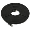 TechCraft Ethernet FLAT cable network Cat5e RJ-45 50ft BLACK - - Mounts For Less