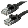 TechCraft Ethernet FLAT cable network Cat6 RJ-45 1ft BLACK - 89-0305 - Mounts For Less