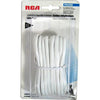 Telephone Alarm Cable 4 conductors M/Spade flat 25ft White - 89-0246 - Mounts For Less