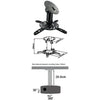 TygerClaw PM6005BLK Ceiling universal projector mount black max 33 pounds - 05-0010 - Mounts For Less