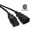 Universal power cord extension 06ft black - 06-0022 - Mounts For Less