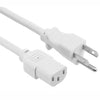 Universal power cord for computers, HDTV and more 10ft white - 06-0098 - Mounts For Less