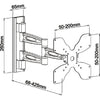 Universal swivel wall mount for TV PLASMA LCD LED 13"-37" Silver - - Mounts For Less