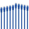 Value Pack of 10x Ethernet Network Cables Cat6 500MHz RJ-45 1ft Blue - - Mounts For Less