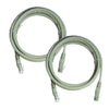 Value Pack of 2x Ethernet Network Cables Cat6 500MHz RJ-45 14ft Gray - - Mounts For Less