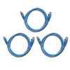 Value Pack of 3x Ethernet Network Cables Cat6 500MHz RJ-45 10ft Blue - - Mounts For Less