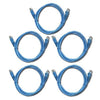 Value Pack of 5x Ethernet Network Cables Cat6 500MHz RJ-45 3ft Blue - - Mounts For Less
