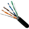 Vertical Cable Cat5e Outdoor Network Cable Shielded FT4 24AWG Black 1000Ft with Messenger - - Mounts For Less