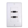 VGA Wall Plate (2 female to female couplers) White - 05-0063 - Mounts For Less
