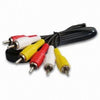 Video Composite + Audio Cable (3 RCA) M/M 6 ft - 34-0032 - Mounts For Less