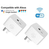 Wifi Mini Smart Plugs Connects With Google Home And Amazon Alexa 2 Pack White - 94-0001 - Mounts For Less