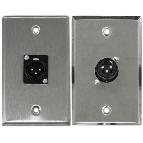 XLR 3 Pin Male Zinc Alloy Wall Plate - 38-0008 - Mounts For Less
